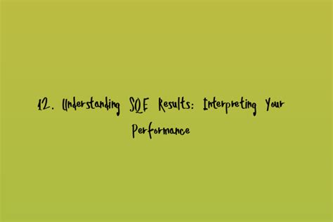 UNDERSTANDING AND INTERPRETING YOUR EXAMINATION RESULT .